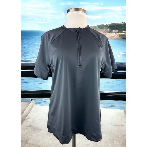 Cacique Other - NWT Swim By Cacique Lane Bryant Rashguard Top Quarter Zip SS BLK Plus Size 18/20